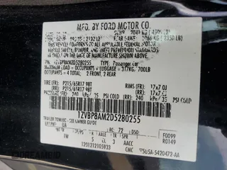 2013 Ford Mustang V6 с VIN 1ZVBP8AM2D5280255, выставлен на аукционе Copart как лот 62269195 с пробегом 152 031 миль миль и Чистый • Clean title. История ставок и продаж доступна на DreamBid. Изображение 12.