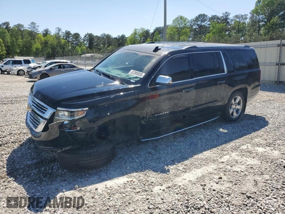 2018 Chevrolet Suburban Premier with VIN 1GNSCJKC1JR199271, listed as a Copart auction lot 52395935 with 216,083 mi miles and Salvage Title. Bid and sale history available at DreamBid. Image 1.