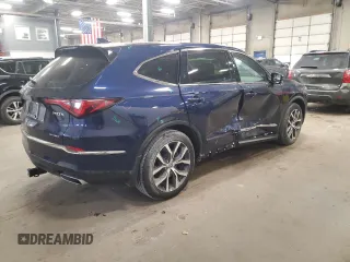 2022 Acura MDX w/Technology Package with VIN 5J8YE1H40NL050082, listed as a Copart auction lot 84597174 with 19,849 mi miles and Salvage Title. Bid and sale history available at carsss.com. Image 3.