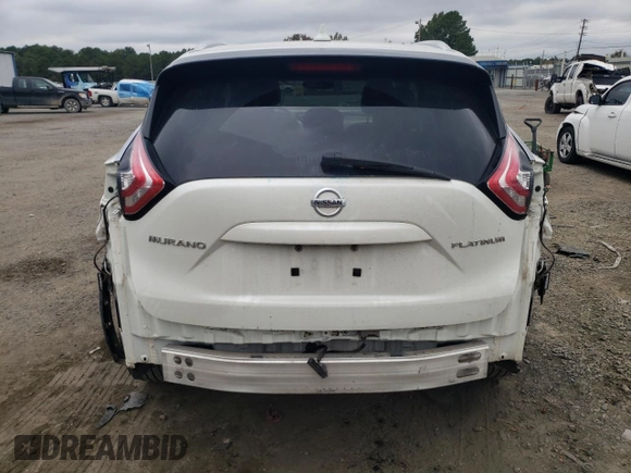 2017 Nissan Murano Platinum z VIN 5N1AZ2MG3HN124254, wystawiony jako Copart lot #76585093 z przebiegiem 102 764 mil mil oraz Szkoda całkowita • Salvage title. Historia ofert i sprzedaży dostępna na DreamBid. Obrazek 6.