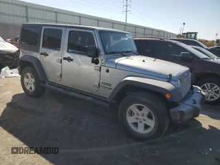 2018 Jeep Wrangler JK Unlimited Sport S with VIN 1C4BJWDG5JL828612, listed as a Copart auction lot 72783014 with 159,029 mi miles and Salvage Title. Bid and sale history available at carsss.com. Image 4.