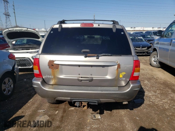 1999 Jeep Grand Cherokee Limited with VIN 1J4GW68N8XC770353, listed as a Copart auction lot 74670614 with Not provided miles and Non repairable. Bid and sale history available at DreamBid. Image 6.