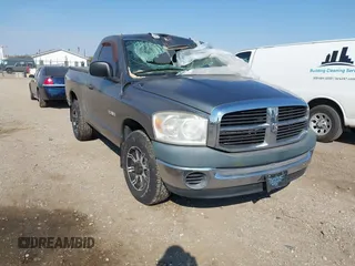 2008 Dodge 1500 ST with VIN 1D7HA16K78J154490, listed as a IAAI auction lot 40570474 with 137,422 mi miles and . Bid and sale history available at DreamBid. Image 1.