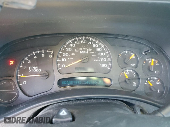 2005 Chevrolet Silverado 1500 LS with VIN 2GCEC19T051323752, listed as a Copart auction lot 43731485 with 146,765 mi miles and Salvage title. Bid and sale history available at DreamBid. Image 9.
