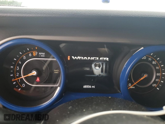 2021 Jeep Wrangler Unlimited Sport S with VIN 1C4HJXDGXMW515137, listed as a Copart auction lot 57226435 with 68,506 mi miles and Salvage title. Bid and sale history available at DreamBid. Image 9.