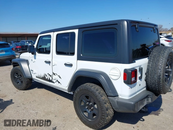 2018 Jeep Wrangler Unlimited Sport S z VIN 1C4HJXDG0JW140869, wystawiony jako IAAI lot #41623256 z przebiegiem 112 197 mil mil oraz . Historia ofert i sprzedaży dostępna na DreamBid. Obrazek 3.