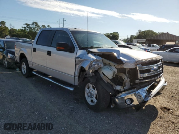 2014 Ford F-150 XL with VIN 1FTEW1CM8EKD65871, listed as a Copart auction lot 55603235 with 249,560 mi miles and Salvage title. Bid and sale history available at DreamBid. Image 4.