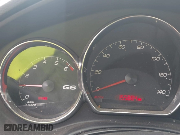 2006 Pontiac G6 6-Cyl with VIN 1G2ZG558664123547, listed as a IAAI auction lot 42727667 with 155,884 mi miles and . Bid and sale history available at DreamBid. Image 7.