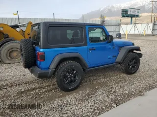 2021 Jeep Wrangler Sport S with VIN 1C4GJXAG2MW819658, listed as a Copart auction lot 43348205 with 27,169 mi miles and Salvage Title. Bid and sale history available at DreamBid. Image 3.