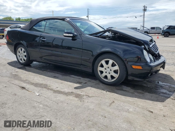 2003 Mercedes-Benz CLK 320 with VIN WDBLK65G43T140926, listed as a Copart auction lot 54426345 with 65,221 mi miles and Salvage Title. Bid and sale history available at DreamBid. Image 4.