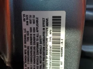 2020 Honda CR-V EX with VIN 7FARW1H57LE015147, listed as a Copart auction lot 54325035 with 31,750 mi miles and Salvage Title. Bid and sale history available at carsss.com. Image 13.