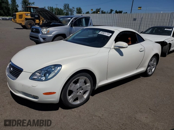2005 Lexus SC 430 с VIN JTHFN48Y450067896, выставлен на аукционе Copart как лот 58501715 с пробегом 174 996 миль миль и Списание • Salvage title. История ставок и продаж доступна на DreamBid. Изображение 1.