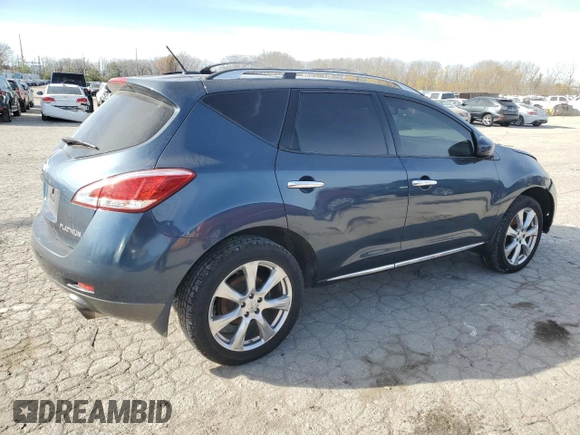2012 Nissan Murano LE with VIN JN8AZ1MU5CW101246, listed as a Copart auction lot 80075154 with 110,638 mi miles and Salvage Title. Bid and sale history available at DreamBid. Image 3.