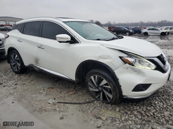 2015 Nissan Murano Platinum with VIN 5N1AZ2MH2FN274815, listed as a Copart auction lot 43622595 with 189,102 mi miles and Salvage Title. Bid and sale history available at carsss.com. Image 4.