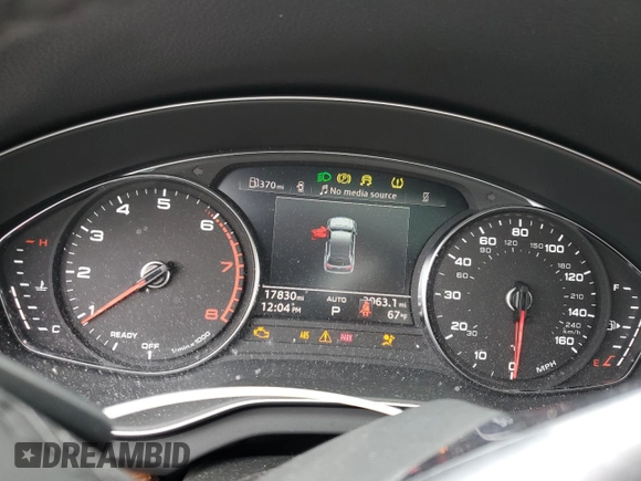 2023 Audi Q5 S line Premium with VIN WA1GAAFYXP2157574, listed as a Copart auction lot 55911315 with 17,830 mi miles and Salvage title. Bid and sale history available at DreamBid. Image 9.