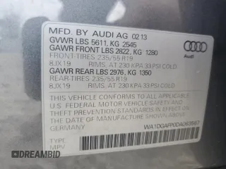 2013 Audi Q5 Premium Plus с VIN WA1DGAFP0DA063567, выставлен на аукционе Copart как лот 65638335 с пробегом 128 133 миль миль и Чистый • Clean title. История ставок и продаж доступна на DreamBid. Изображение 12.