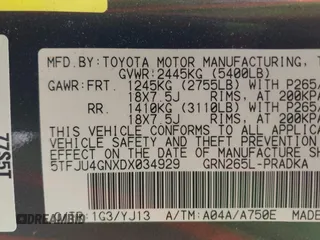 2013 Toyota Tacoma PreRunner with VIN 5TFJU4GNXDX034929, listed as a IAAI auction lot 42568897 with 134,448 mi miles and . Bid and sale history available at DreamBid. Image 9.