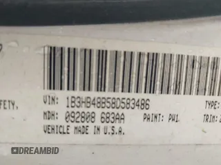 2008 Dodge Caliber SXT z VIN 1B3HB48B58D583486, wystawiony jako IAAI lot #42422405 z przebiegiem 196 700 mil mil oraz . Historia ofert i sprzedaży dostępna na DreamBid. Obrazek 9.