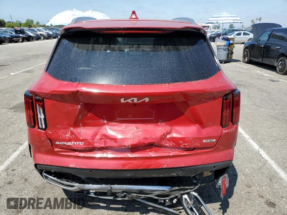 2023 Kia Sorento SX Prestige with VIN KNDRMDLH2P5158776, listed as a Copart auction lot 55554775 with 10,532 mi miles and Salvage title. Bid and sale history available at DreamBid. Image 6.