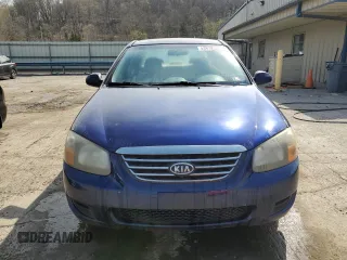 2009 Kia Spectra EX with VIN KNAFE222595620247, listed as a Copart auction lot 53828625 with 191,968 mi miles and Salvage Title. Bid and sale history available at carsss.com. Image 5.