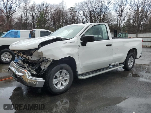 2024 Chevrolet Silverado 1500 Work Truck with VIN 3GCNAAED0RG307214, listed as a Copart auction lot 50008655 with 10,253 mi miles and Clean Title. Bid and sale history available at carsss.com. Image 1.