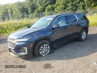2022 Chevrolet Traverse LS with VIN 1GNEVFKW0NJ195120, listed as a Copart auction lot 69238944 with 33,335 mi miles and Salvage Title. Bid and sale history available at carsss.com. Image 1.