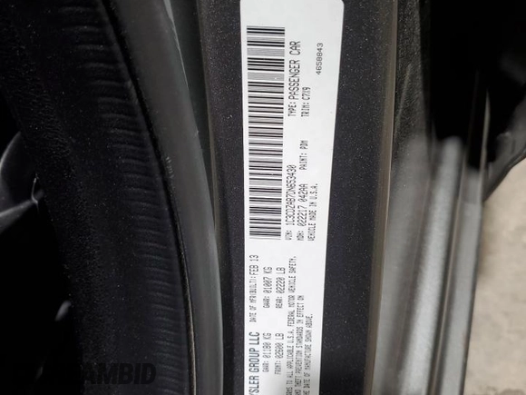 2013 Dodge Avenger with VIN 1C3CDZAB7DN653430, listed as a Copart auction lot 45714645 with 77,282 mi miles and Salvage Title. Bid and sale history available at DreamBid. Image 12.