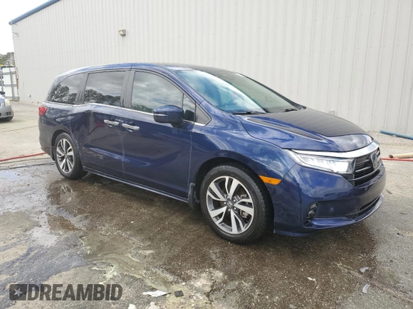 2021 Honda Odyssey Touring with VIN 5FNRL6H83MB028717, listed as a Copart auction lot 49236485 with 63,576 mi miles and Salvage Title. Bid and sale history available at carsss.com. Image 4.