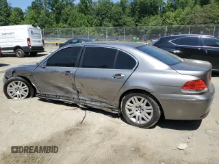 2002 BMW 7 Series 745Li with VIN WBAGN63472DR07659, listed as a Copart auction lot 60600554 with Not Provided miles and Salvage Title. Bid and sale history available at carsss.com. Image 2.