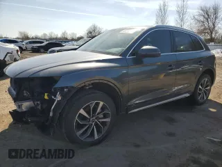 2022 Audi Q5 S line Premium Plus with VIN WA1EAAFY2N2028782, listed as a Copart auction lot 47129965 with 59,354 mi miles and Salvage Title. Bid and sale history available at carsss.com. Image 1.