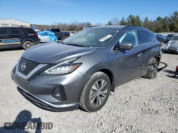 2022 Nissan Murano SV z VIN 5N1AZ2BJ2NC122999, wystawiony jako Copart lot #41897915 z przebiegiem 49 612 mil mil oraz Szkoda całkowita • Salvage title. Historia ofert i sprzedaży dostępna na DreamBid. Obrazek 1.