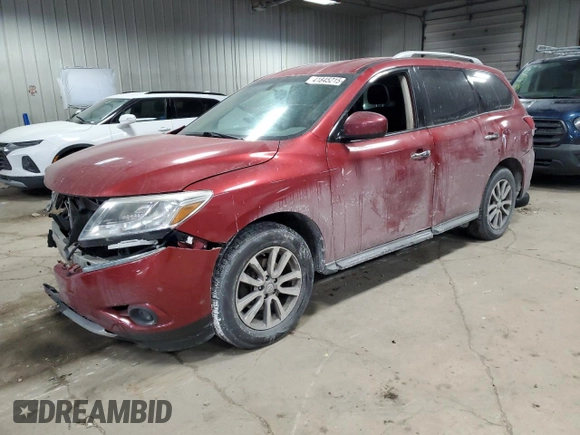 2016 Nissan Pathfinder S with VIN 5N1AR2MN5GC640155, listed as a Copart auction lot 51290005 with Not Provided miles and Non Repairable. Bid and sale history available at carsss.com. Image 1.