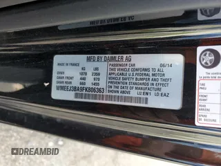 2015 Smart fortwo Passion with VIN WMEEJ3BA9FK806363, listed as a Copart auction lot 75024994 with 84,716 mi miles and Clean Title. Bid and sale history available at carsss.com. Image 12.