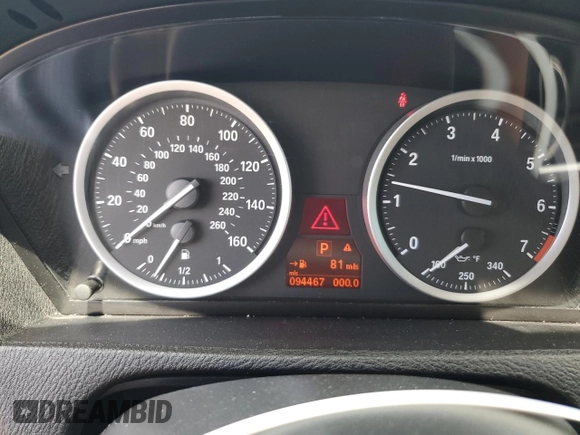 2011 BMW X6 50i with VIN 5UXFG8C51BLZ95772, listed as a Copart auction lot 65733764 with 94,467 mi miles and Salvage Title. Bid and sale history available at carsss.com. Image 9.