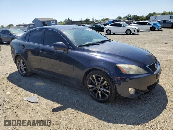 2008 Lexus IS 250 with VIN JTHBK262985068799, listed as a Copart auction lot 54976905 with 296,653 mi miles and Salvage Title. Bid and sale history available at DreamBid. Image 4.