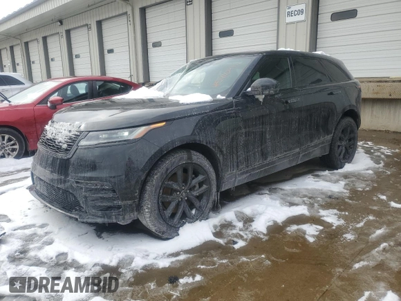 2025 Land Rover Range Rover Velar Dynamic SE with VIN SALYL2EX2SA394053, listed as a Copart auction lot 45710415 with 3,540 mi miles and Salvage title. Bid and sale history available at DreamBid. Image 1.