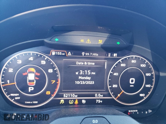 2017 Audi A3 Sedan Premium Plus with VIN WAUJ8GFF2H1023042, listed as a Copart auction lot 73591613 with 52,110 mi miles. Bid and sale history available at carsss.com. Image 9.