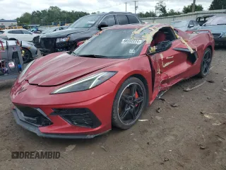 2021 Chevrolet Corvette 3LT with VIN 1G1YC2D43M5114255, listed as a Copart auction lot 66332224 with 16,582 mi miles and Salvage Title. Bid and sale history available at carsss.com. Image 1.