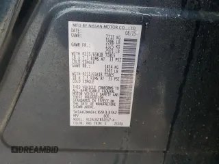 2015 Nissan Pathfinder SV with VIN 5N1AR2MN0FC693392, listed as a Copart auction lot 44003025 with 0 mi miles and Salvage Title. Bid and sale history available at carsss.com. Image 14.