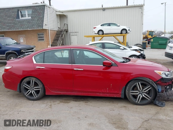2017 Honda Accord Sport with VIN 1HGCR2F56HA021945, listed as a IAAI auction lot 41958917 with 73,849 mi miles and . Bid and sale history available at carsss.com. Image 14.