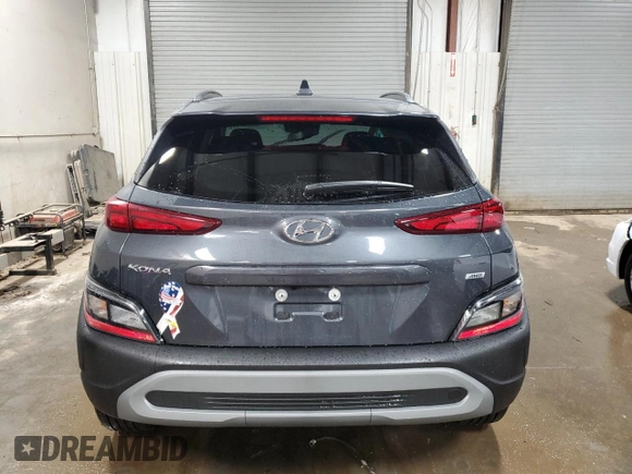 2022 Hyundai Kona SEL with VIN KM8K6CAB3NU831383, listed as a Copart auction lot 69302932 with 5,052 mi miles. Bid and sale history available at carsss.com. Image 6.