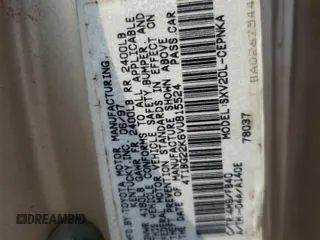 1997 Toyota Camry LE z VIN 4T1BG22K6VU815524, wystawiony jako Copart lot #57466415 z przebiegiem Nie podano mil oraz Szkoda całkowita • Salvage title. Historia ofert i sprzedaży dostępna na DreamBid. Obrazek 12.