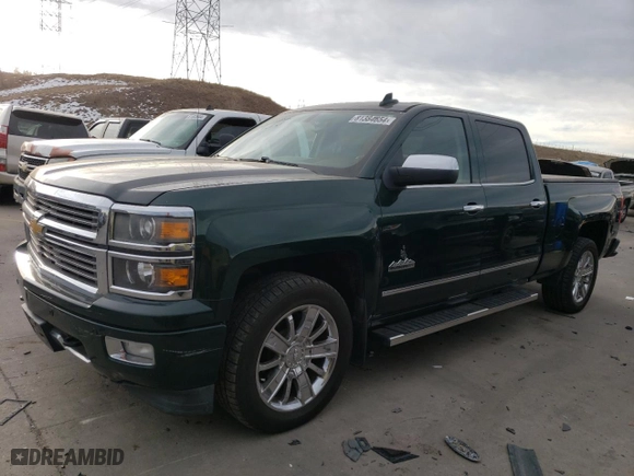 2015 Chevrolet Silverado 1500 High Country with VIN 3GCUKTEJXFG241308, listed as a Copart auction lot 81384654 with 104,860 mi miles and Clean Title. Bid and sale history available at carsss.com. Image 1.