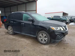 2018 Nissan Pathfinder SV with VIN 5N1DR2MN7JC633034, listed as a IAAI auction lot 41608707 with 118,694 mi miles. Bid and sale history available at carsss.com. Image 1.