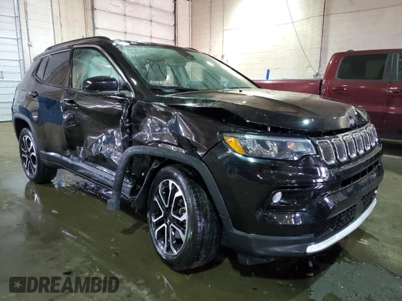 2022 Jeep Compass Limited z VIN 3C4NJDCB5NT146248, wystawiony jako Copart lot #49112635 z przebiegiem 21 730 mil mil oraz Szkoda całkowita • Salvage title. Historia ofert i sprzedaży dostępna na DreamBid. Obrazek 4.