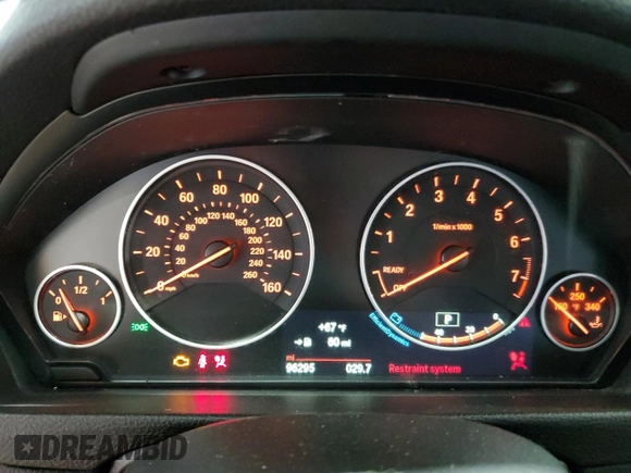 2015 BMW 3 Series 328i xDrive with VIN WBA3B5G50FNS13271, listed as a Copart auction lot 55094345 with 96,295 mi miles and Salvage Title. Bid and sale history available at carsss.com. Image 9.