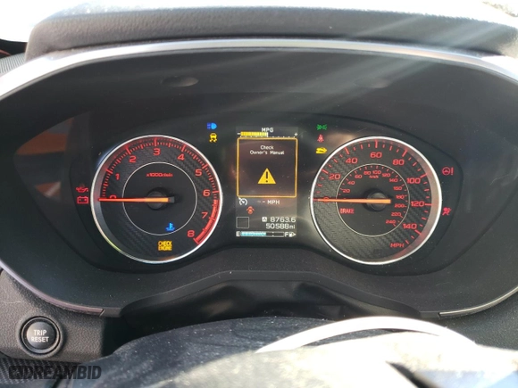 2017 Subaru Impreza Sport with VIN 4S3GTAK66H1725802, listed as a Copart auction lot 42935115 with 50,588 mi miles and Salvage Title. Bid and sale history available at carsss.com. Image 9.