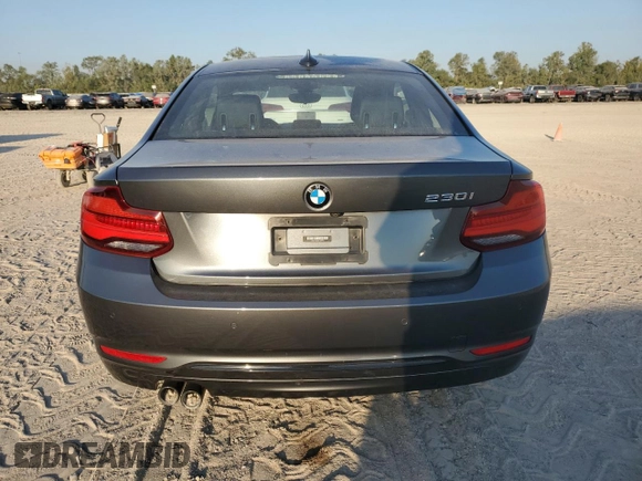 2021 BMW 2 Series 230i with VIN WBA2J1C04M7H58556, listed as a Copart auction lot 75501124 with 35,473 mi miles and Salvage Title. Bid and sale history available at carsss.com. Image 6.
