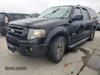 2007 Ford Expedition EL Limited with VIN 1FMFK20517LA09807, listed as a Copart auction lot 75065284 with 0 mi miles and Salvage Title. Bid and sale history available at carsss.com. Image 1.