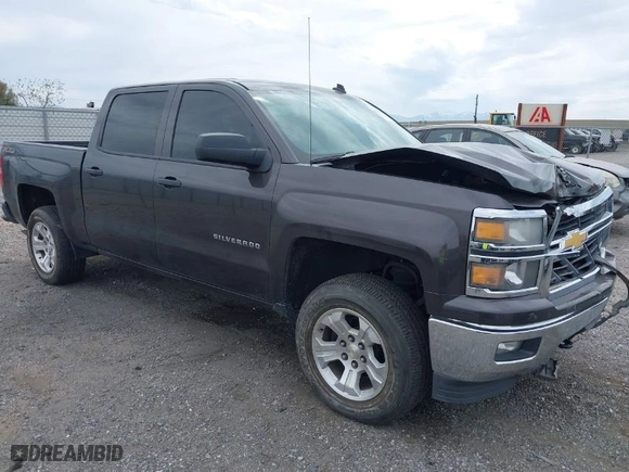 2014 Chevrolet Silverado 1500 LT with VIN 3GCUKREC7EG561639, listed as a IAAI auction lot 42020364 with 154,785 mi miles. Bid and sale history available at carsss.com. Image 1.